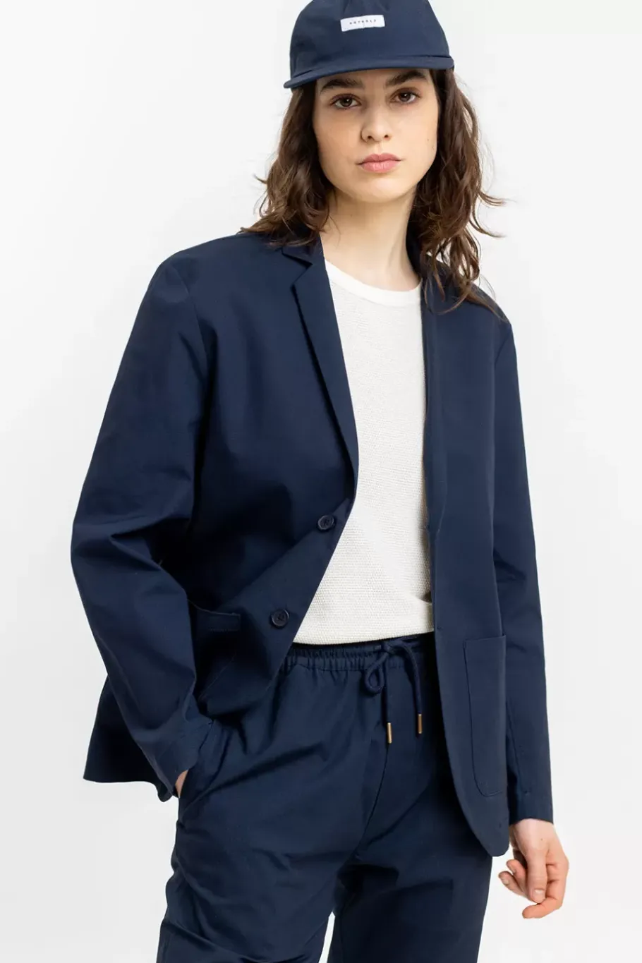 Clearance Rotholz Workwear Blazer Aus Bio Ripstop Blau