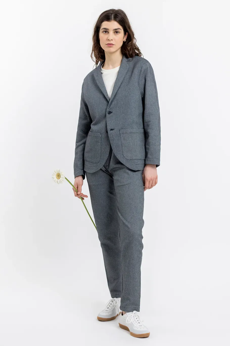 Outlet Rotholz Workwear Blazer Aus Bio Twill Schwarz Kariert