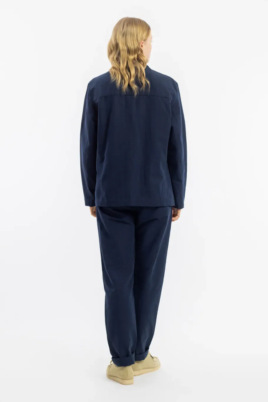 Hot Rotholz Workwear Blazer Leinen Mix - Dunkelblau