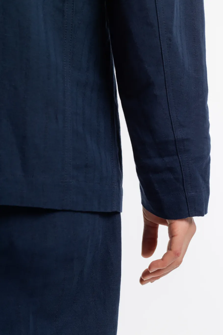 Hot Rotholz Workwear Blazer Leinen Mix - Dunkelblau