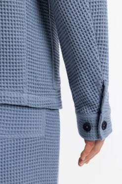 Clearance Rotholz Workwear Jacke Waffle Cotton - Hellblau