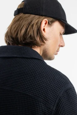 New Rotholz Workwear Jacke Waffle Cotton - Schwarz