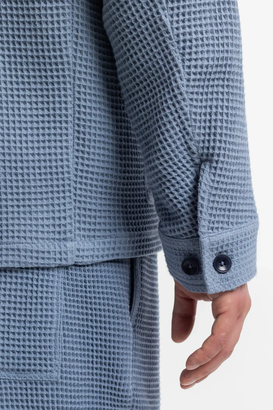 Sale Rotholz Workwear Jacke Waffle Cotton - Hellblau