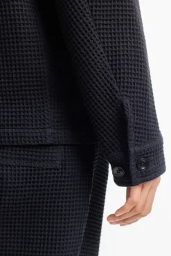 Clearance Rotholz Workwear Jacke Waffle Cotton - Schwarz