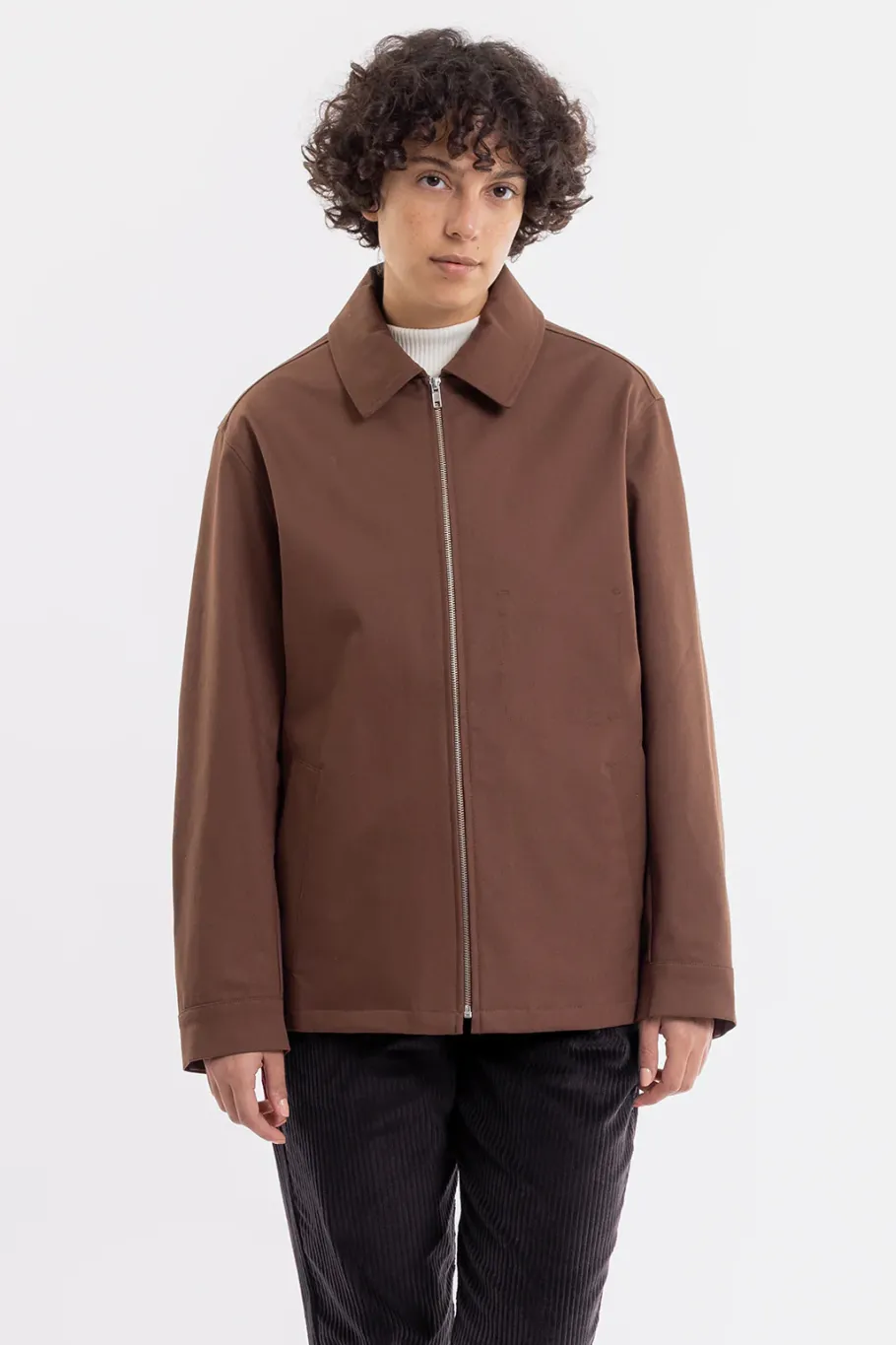 Online Rotholz Zip Jacke Aus Bio-Baumwolle Braun